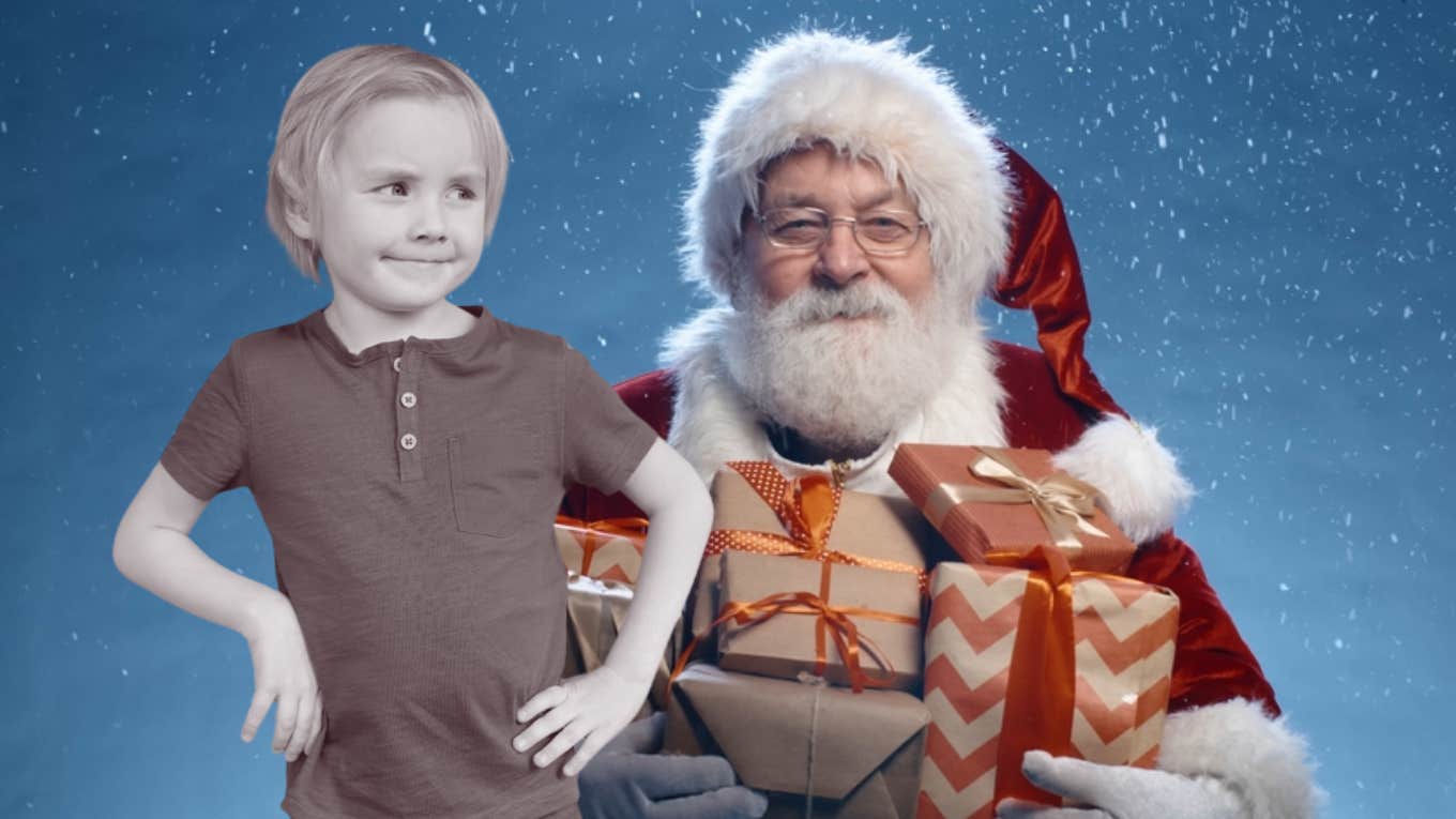 santa claus, christmas, magic, family, daughter, grandson