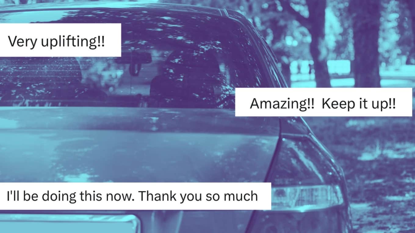 Person Explains How Stranger's Bumper Sticker Saved Their Life comments on bumper sticker and car