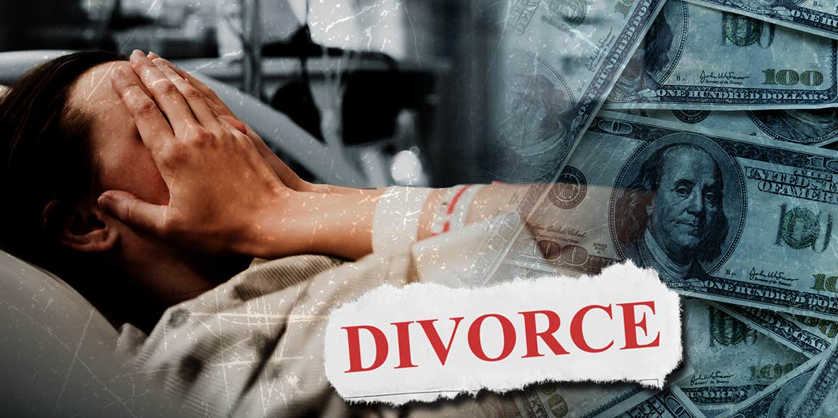 Woman's Husband Abandoned Her At The Hospital & Filed For Divorce Grieving woman