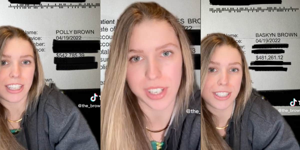 Woman shares hospital bill on TikTok