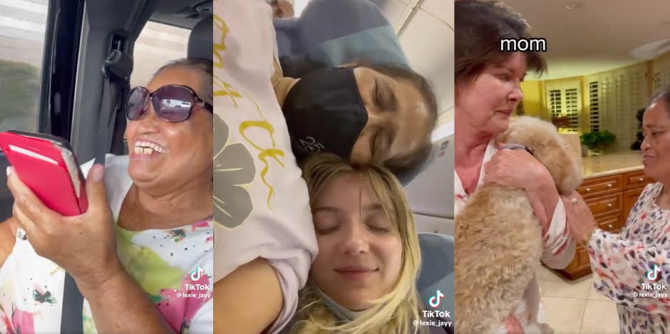 TikToker Lexie Jay Faces Backlash Over Video Of Her Nanny Woman's tribute to nanny returning home after 30 years backfires