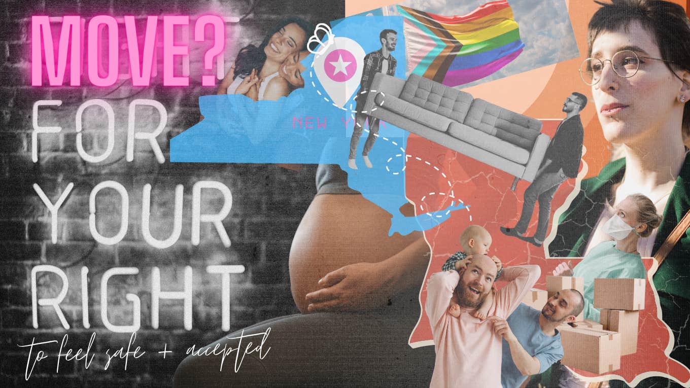 Women & LGBTQ+ People Are Fleeing Red States — Some Feel It's The Wrong Move Women, LGBTQ community, moving from red to blue states