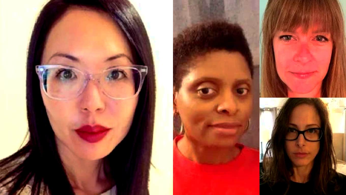 What Women In Their 40s Look Like With And Without Makeup women over 40 with and without makeup