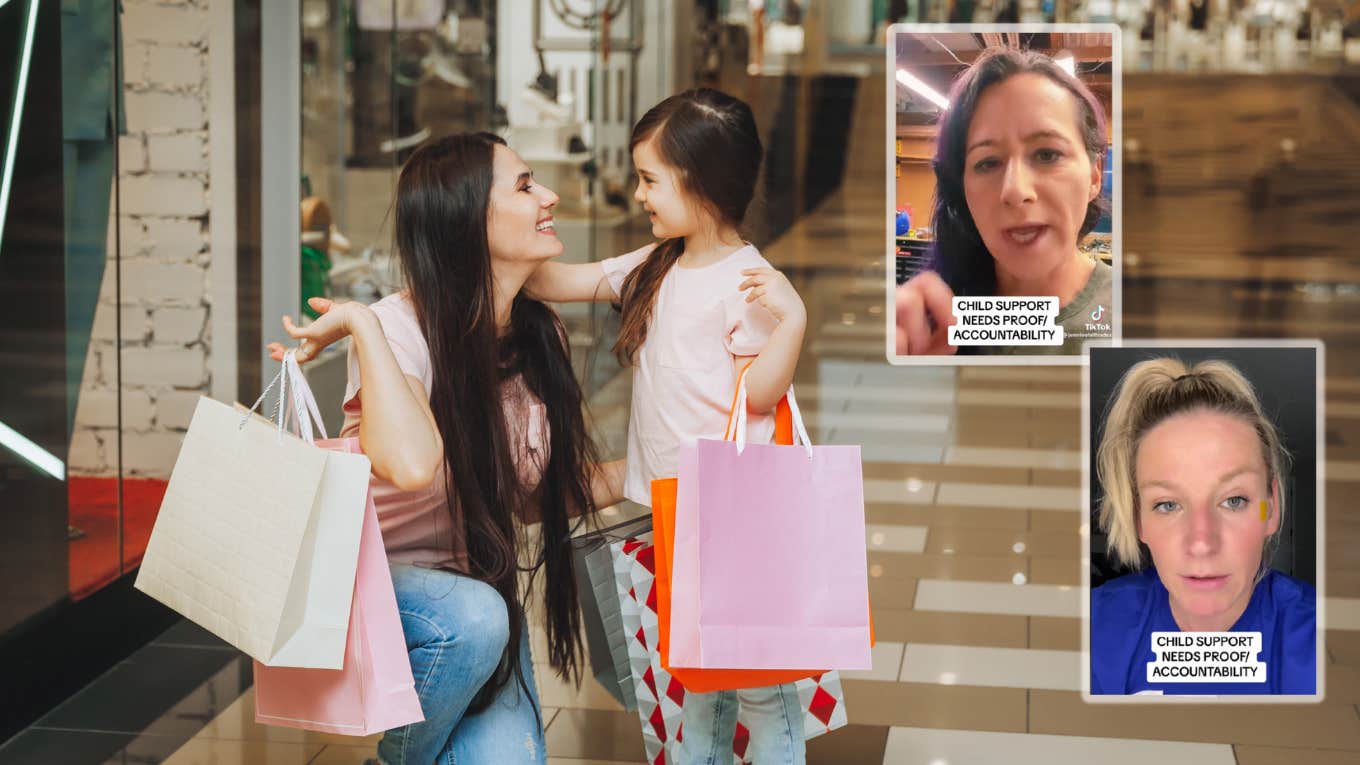 Woman Suggests That Mothers Should Be Accountable For How They Spend Child Support Money woman shopping with her daughter