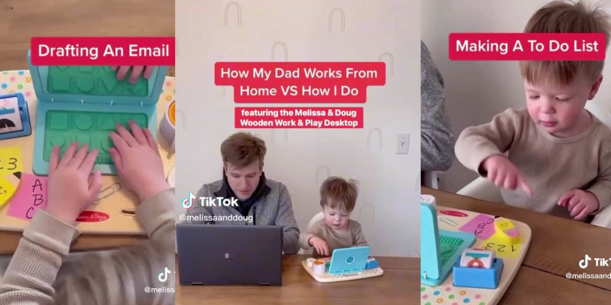 ‘Work From Home' Toddler Play Set Shows We're Focusing On The Wrong Things Work from home toddler play set