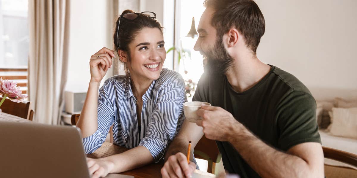 Couple working from home