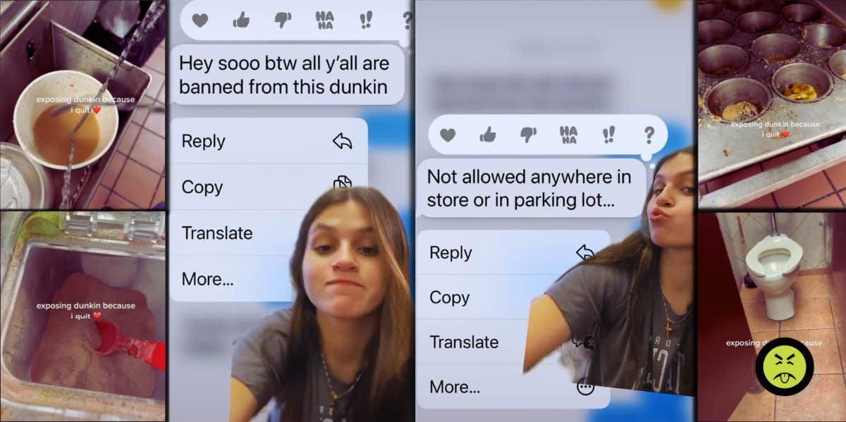 Former Employee Exposes Dunkin' Donuts For Having A Disgusting Work Environment bad workplace conditions exposed by woman who quit