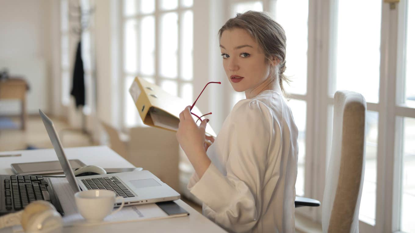 woman at desk 