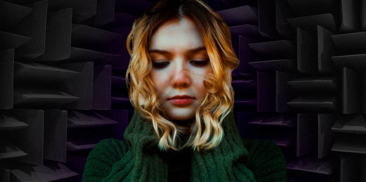 Why Sitting In The World's Quietest Room Can Drive You Crazy woman in padded room