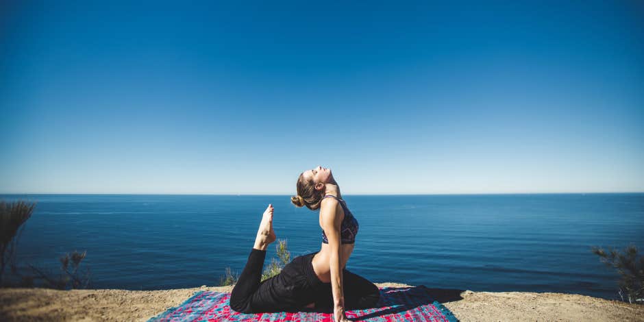 astrology circle with all sign of zodiac and male figure in yoga pose Stock  Photo - Alamy