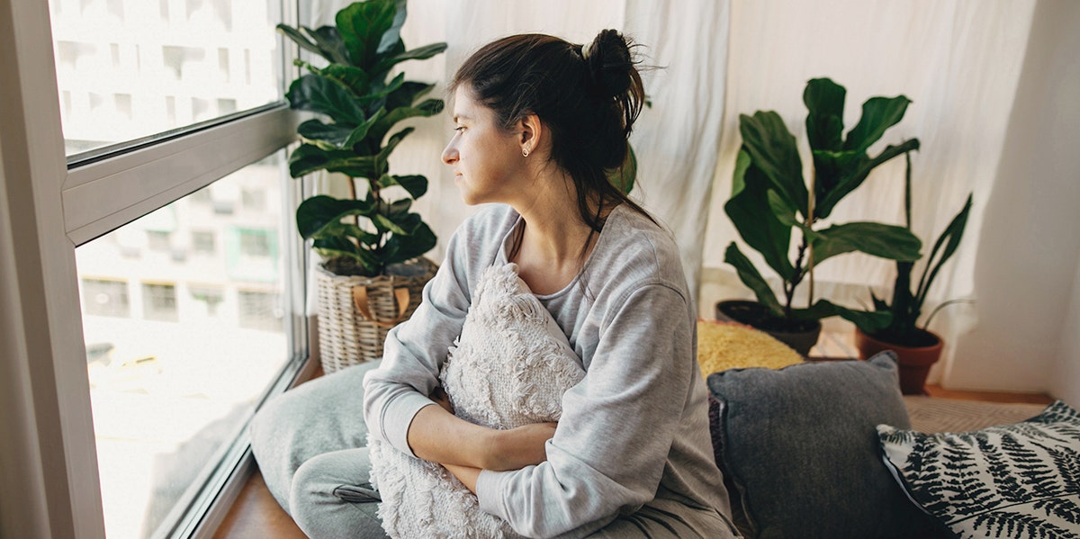 woman sitting at home