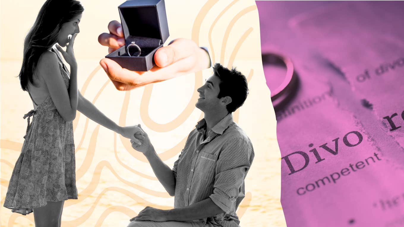 Woman Shares Her Sister's Proposal To A Married Man Who Hasn't Gone Through With Divorce Man proposing to woman