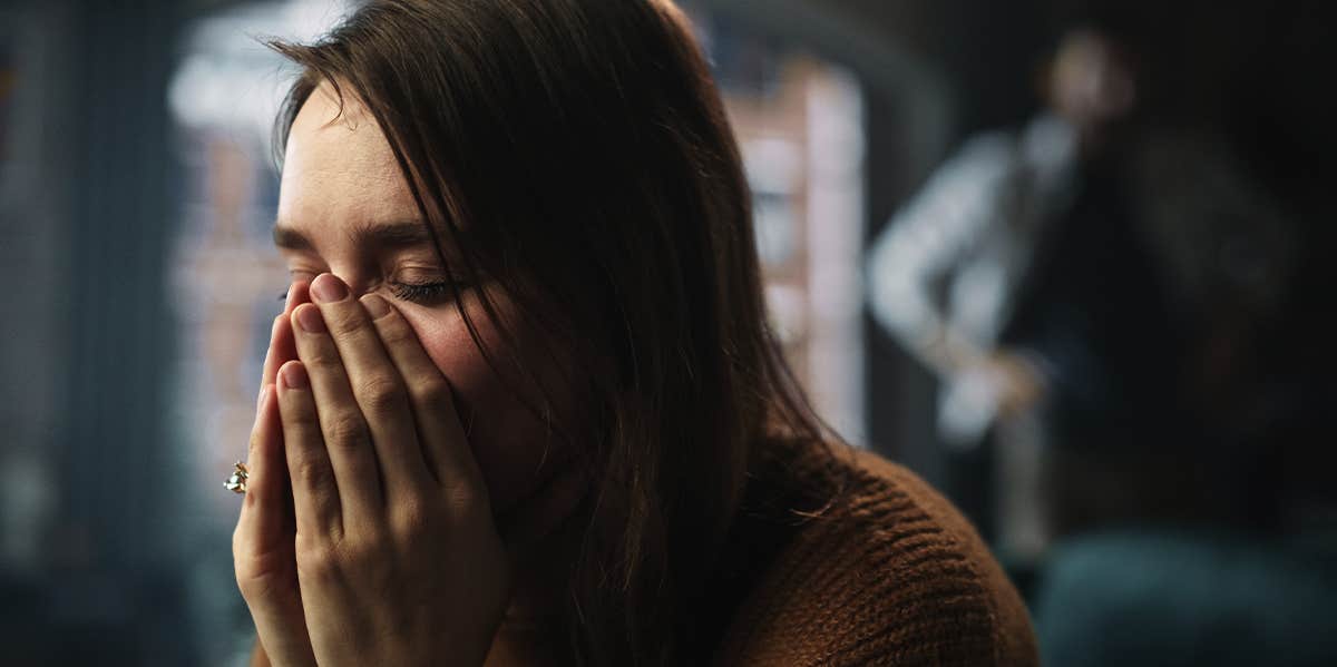 woman crying