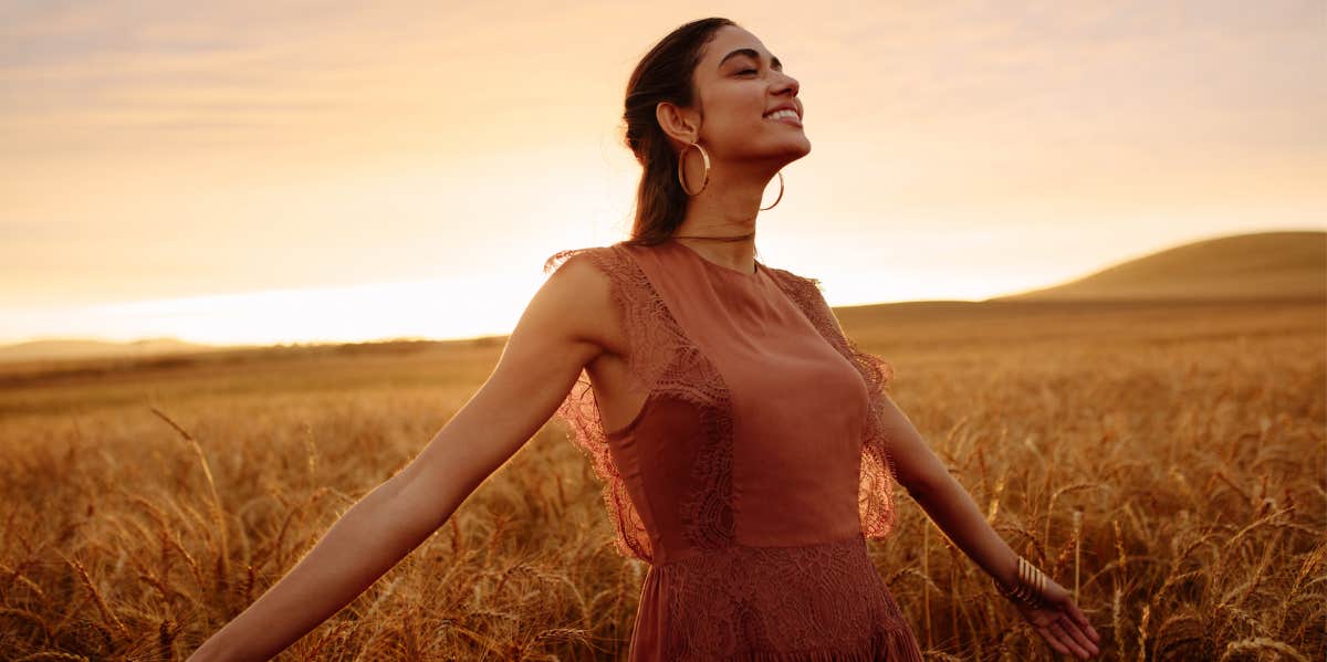 woman in the sun