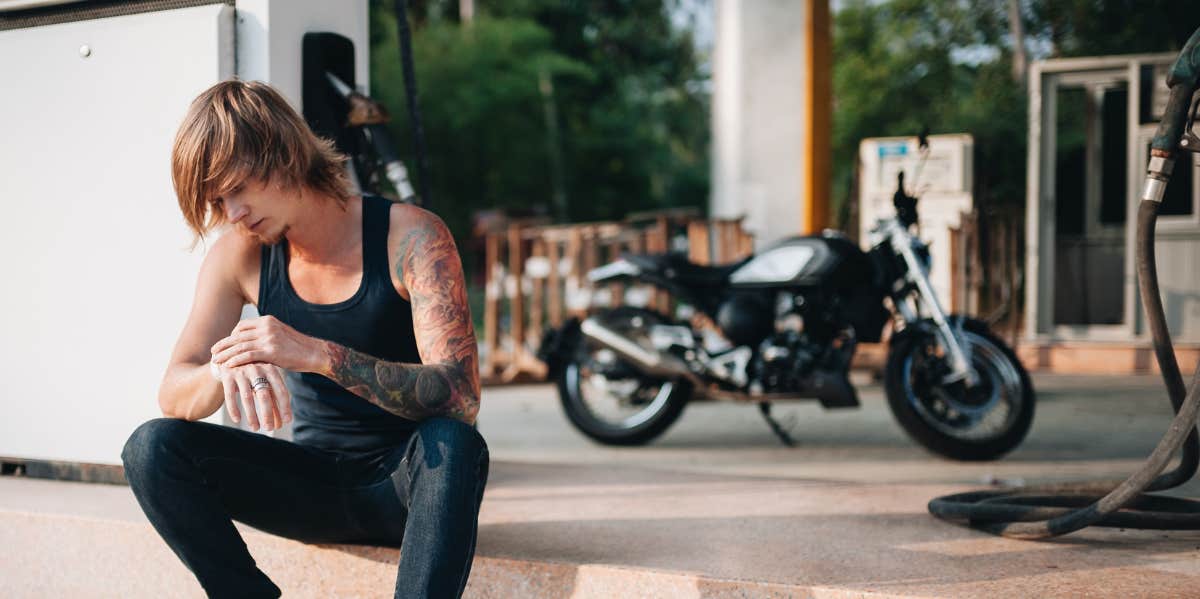 tattoo motorcycle man 