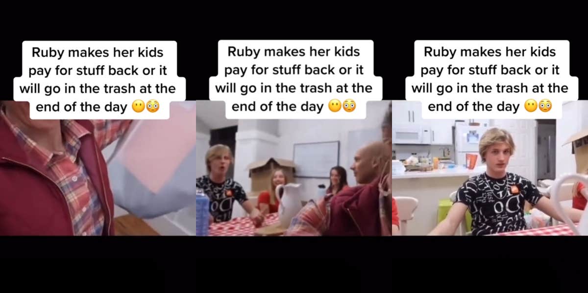 YouTube Mom Ruby Franke Slammed For Making Her Children Pay For Their Own Belongings Or They Would Get Thrown Away Ruby Franke throwing out her son's belongings