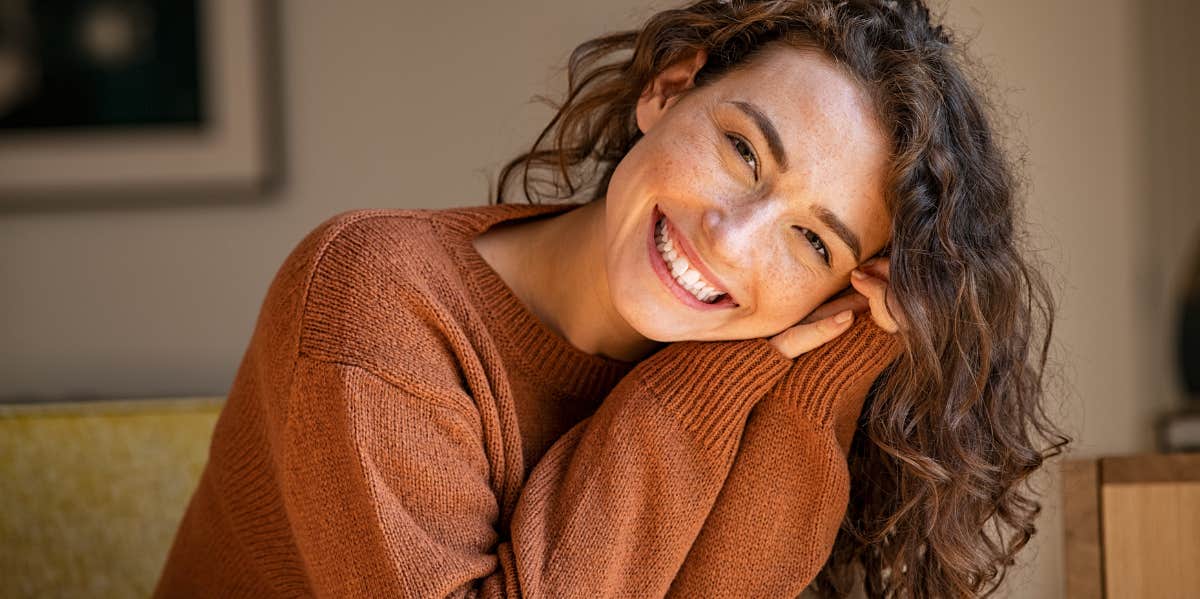 woman smiling