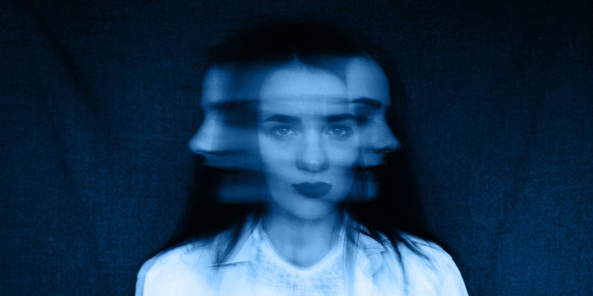 woman's face blurred
