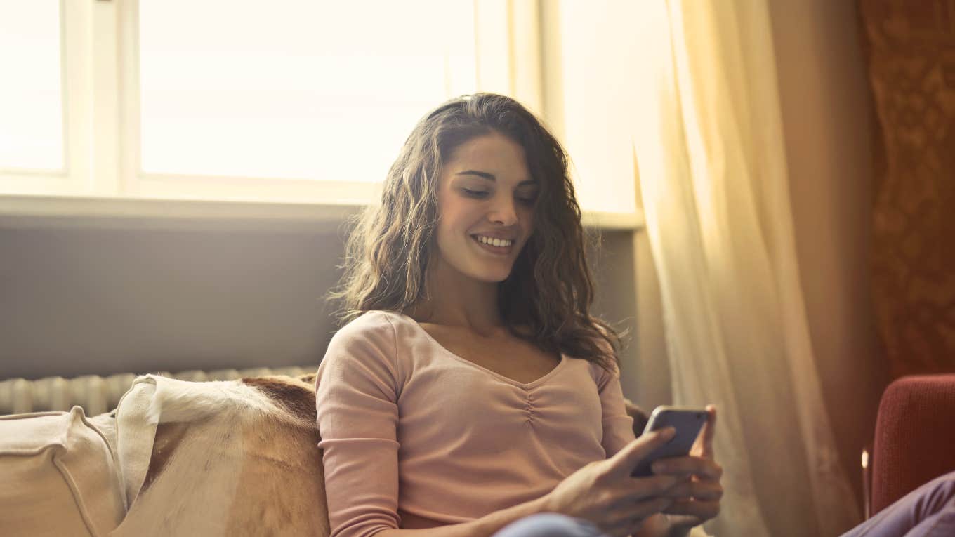 woman having a nice day