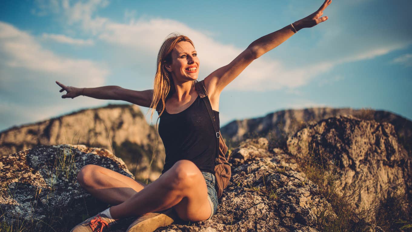 woman enjoying nature