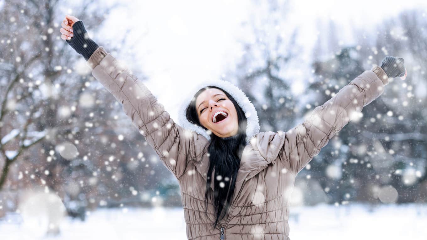 first snow happiness