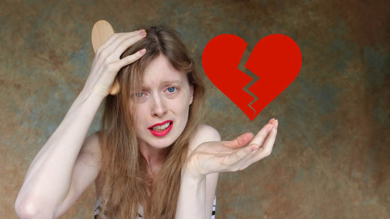 woman feeling upset over heartache