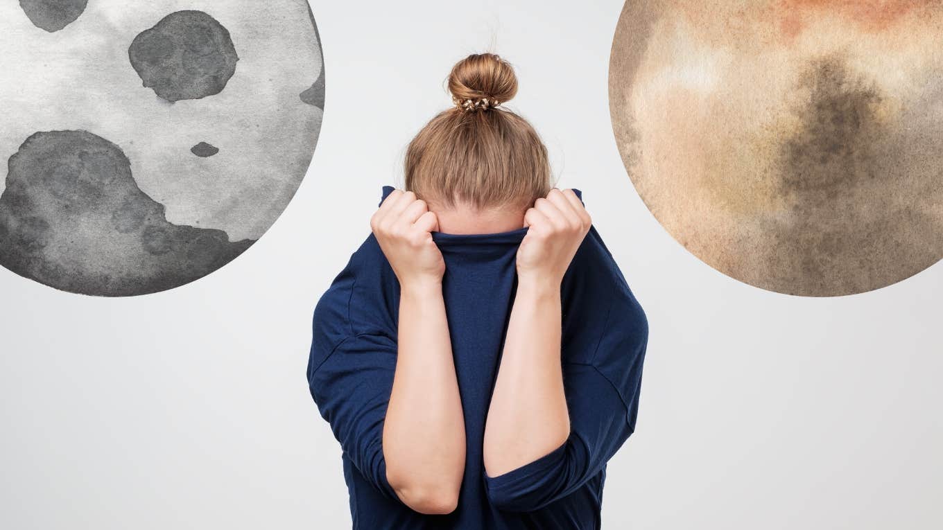 3 Zodiac Signs May Feel Afraid Of Commitment On September 17, 2023 woman afraid of pluto and the moon