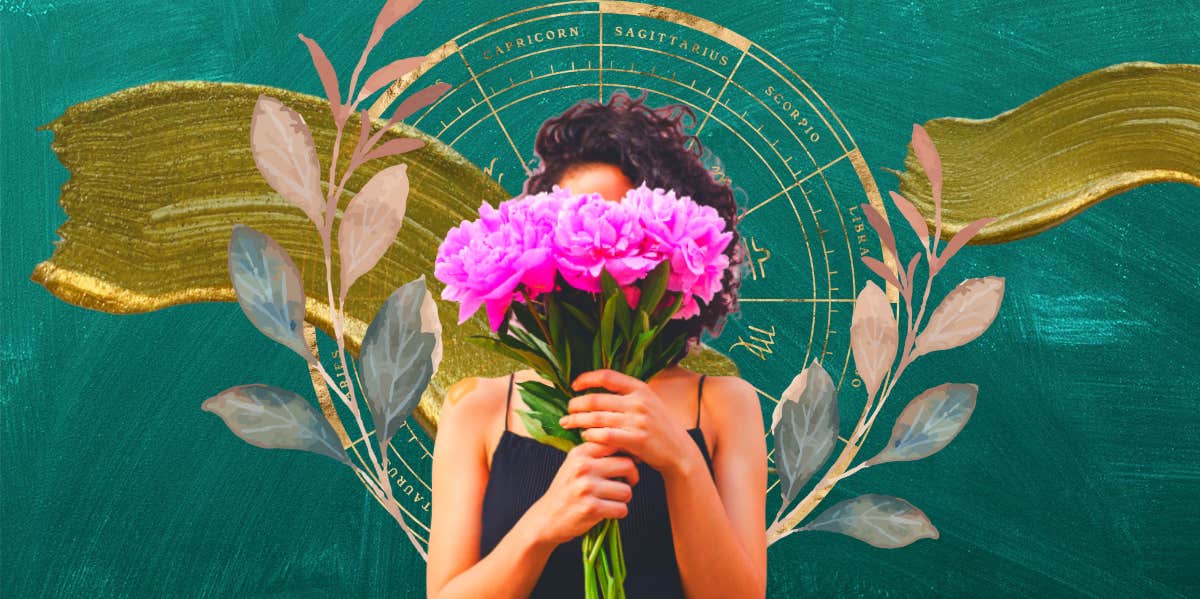 Zodiac Flowers Associated With Each Sign woman holding flowers