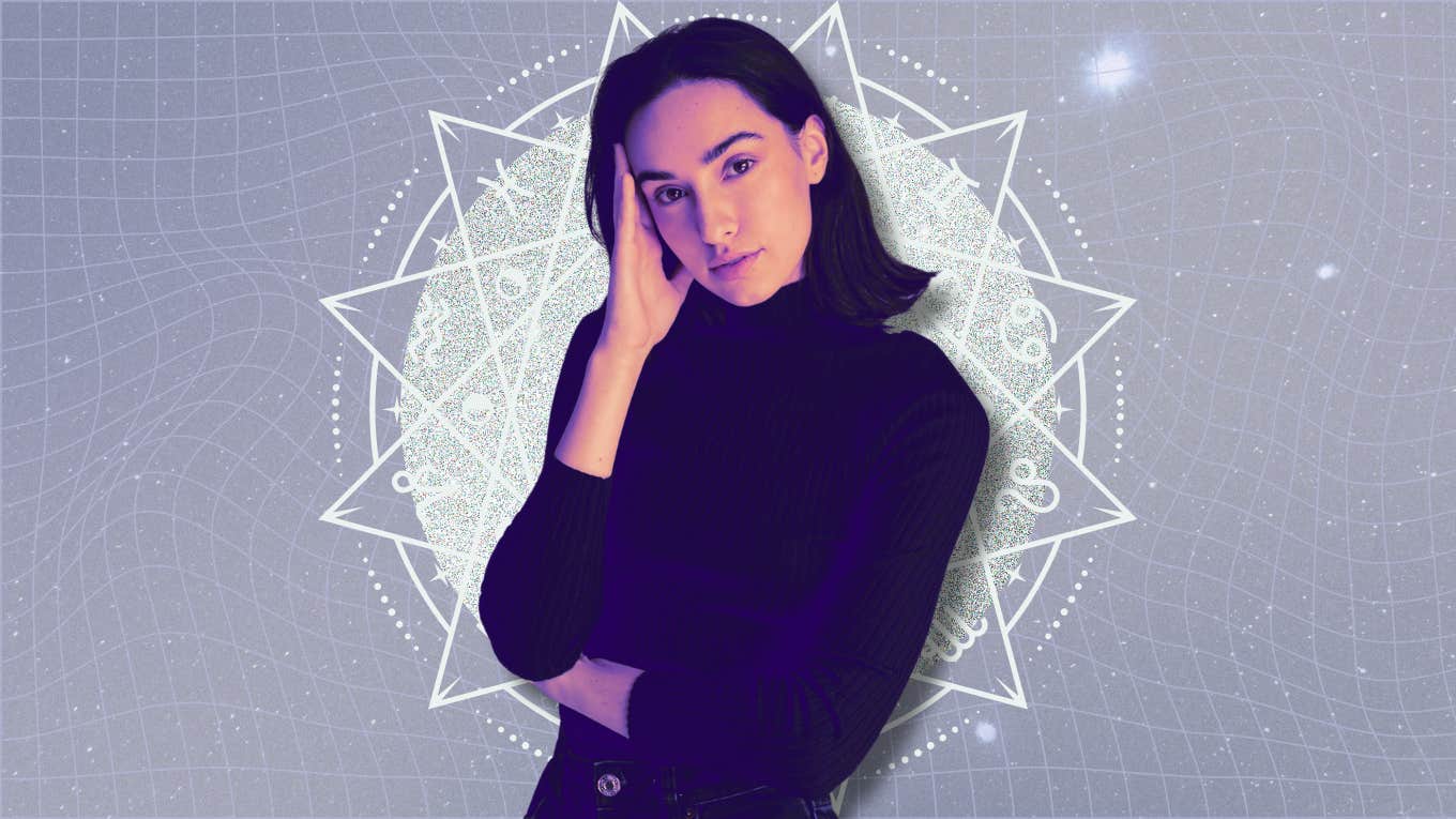 woman and zodiac wheel
