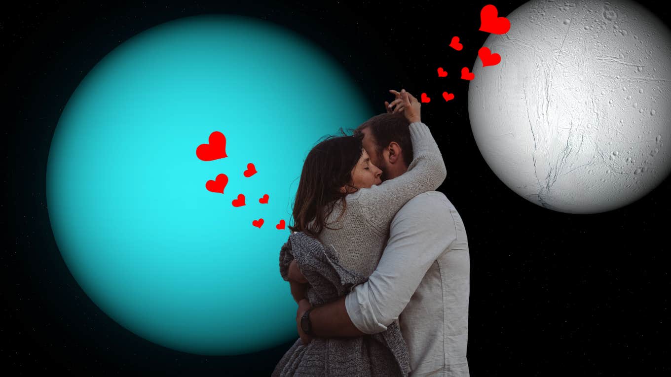 man woman hugging moon uranus november 17, 2023