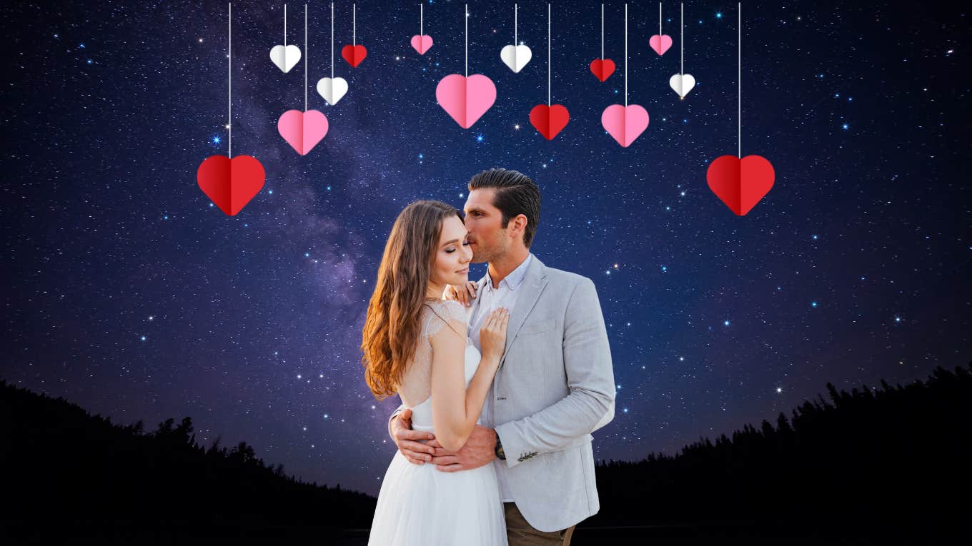 3 Zodiac Signs Who Are The Luckiest In Love On October 21, 2023 man kissing woman's cheek