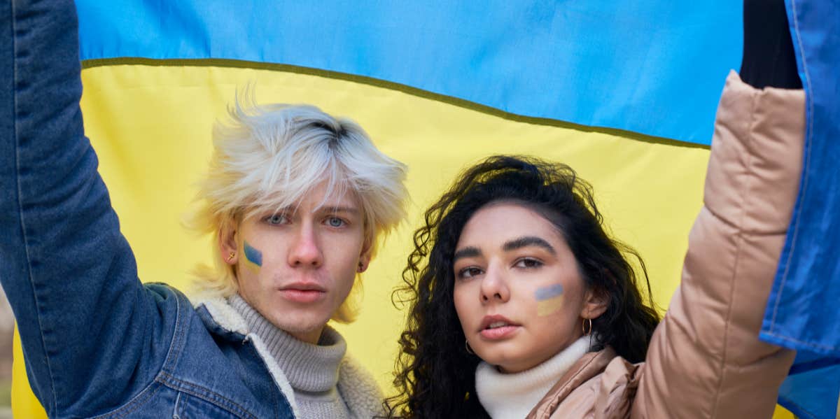 couple with face paint