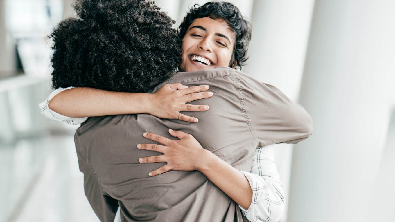 couple hugging