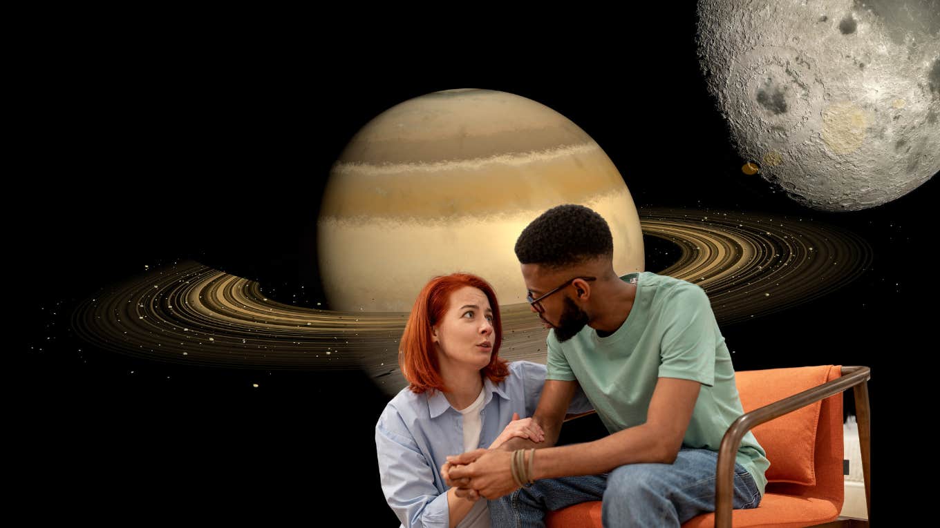 3 Zodiac Signs Restore Self-Respect & Love On September 13, 2023 couple having an intimate conversation saturn and moon