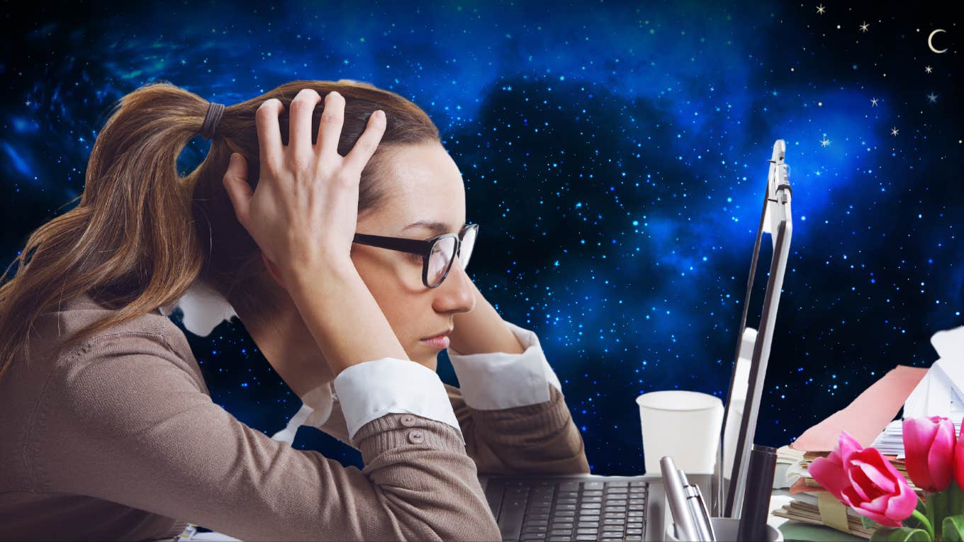 November 8, 2023 Horoscopes Bring A Possible Setback To 3 Zodiac Signs woman overwhelmed by world