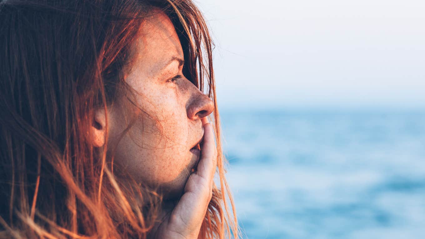 woman feeling concerned