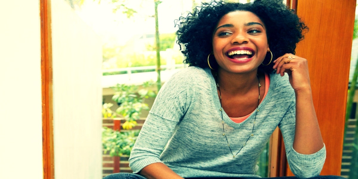 Black woman smiling