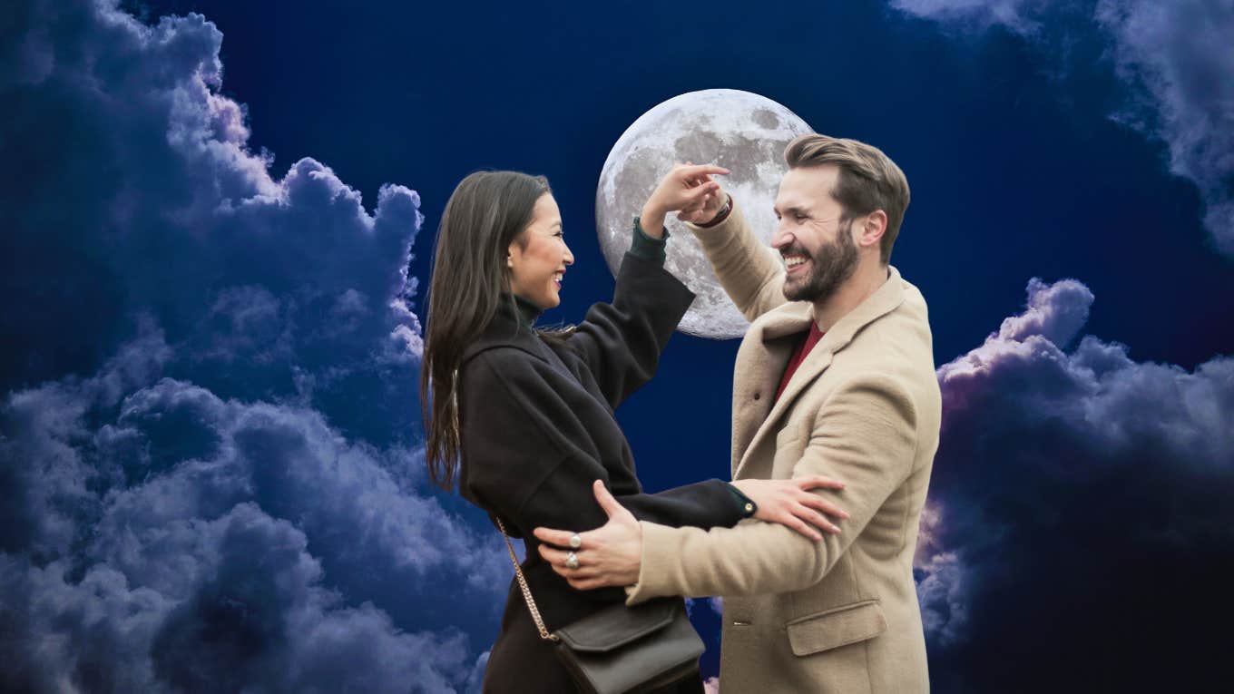 couple dancing in the moonlight