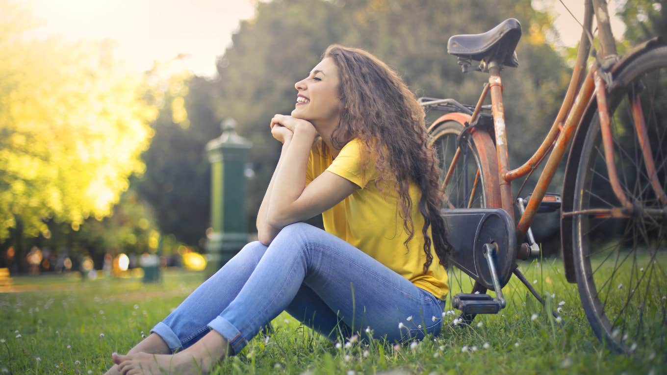 woman enjoying nature