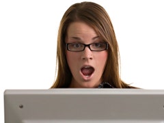 Is Cyber Sex Cheating? shocked woman looking at computer