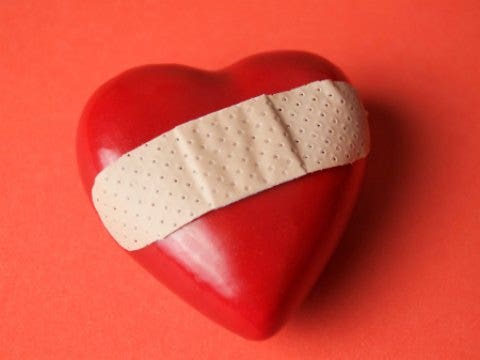 broken heart bandaid