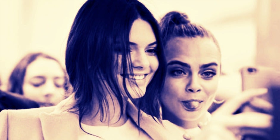 Cara Delevinge and Kendall Jenner