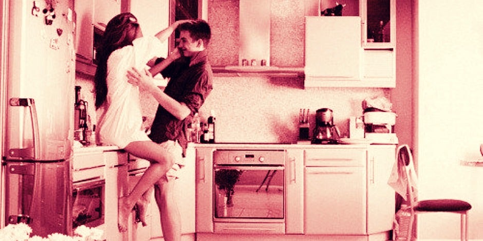 couple in kitchen