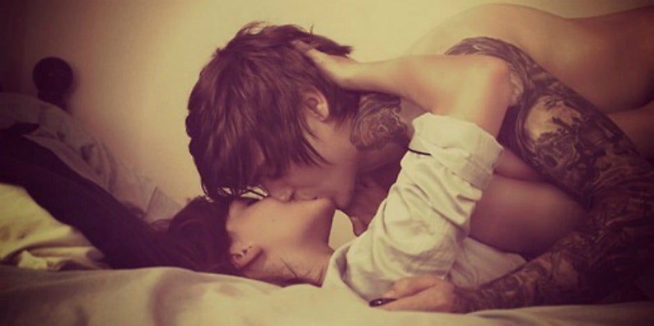 couple kissing in bed couple kissing in bed