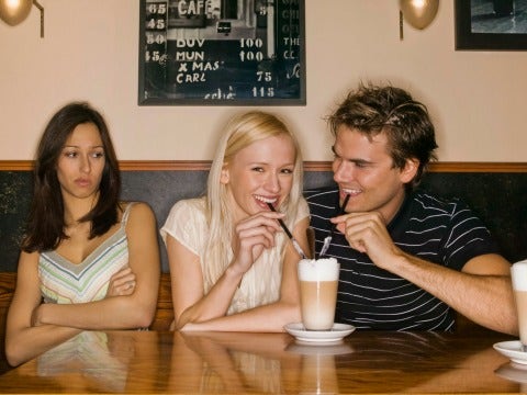 Relationship Coach: Is A Little Jealousy So Wrong? woman jealous of couple