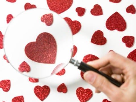 magnifying glass hearts