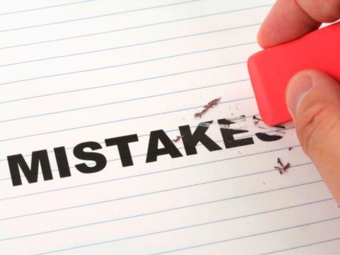 erasing mistakes