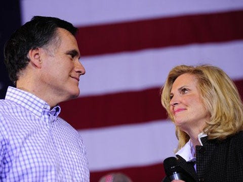 Mitt Romney and wife Ann Romney