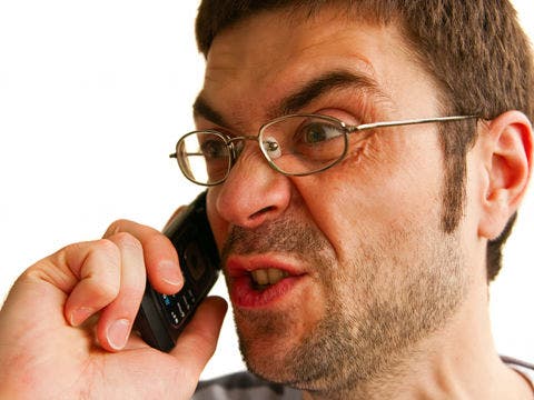 angry on the phone