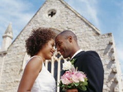 My Husband Wanted A Big Wedding—So He Planned It happy couple